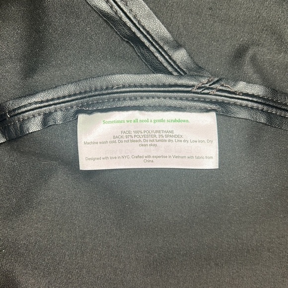 MM Lafleur The Harrington Legging - Vegan Stretch Leather In Black New Size 4 - Picture 13 of 13